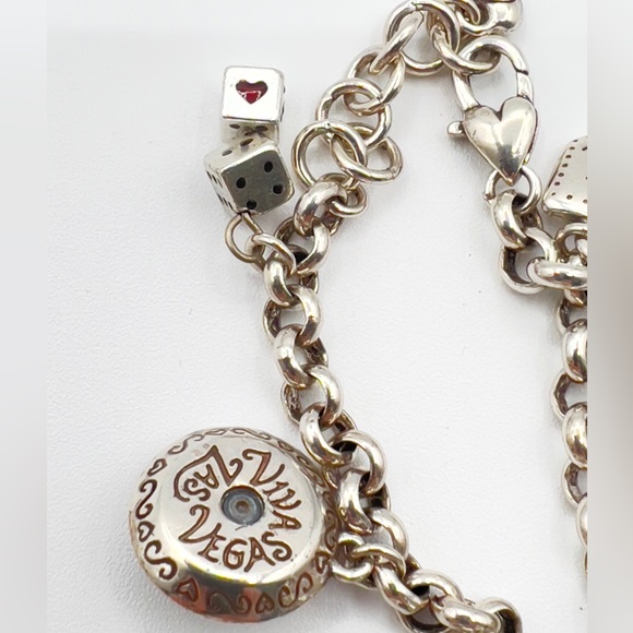 BRIGHTON Jewelry Las Vegas Nevada Casino Charm Bracelet 9” - Picture 4 of 10